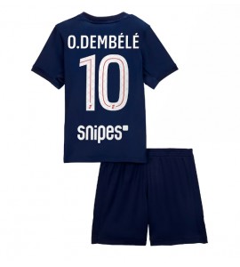 Paris Saint-Germain Ousmane Dembele #10 Jalkapallovaatteet Lasten Kotipeliasu 2025-26 Lyhythihainen (+ Lyhyet housut)